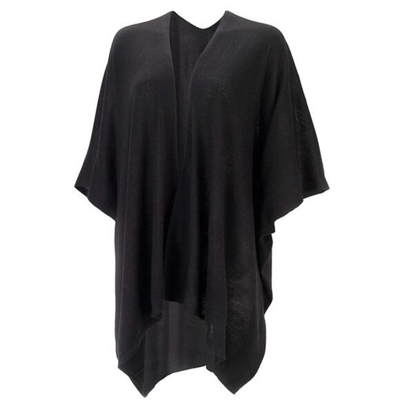 Black Lindsey Wrap Shawl Ruana